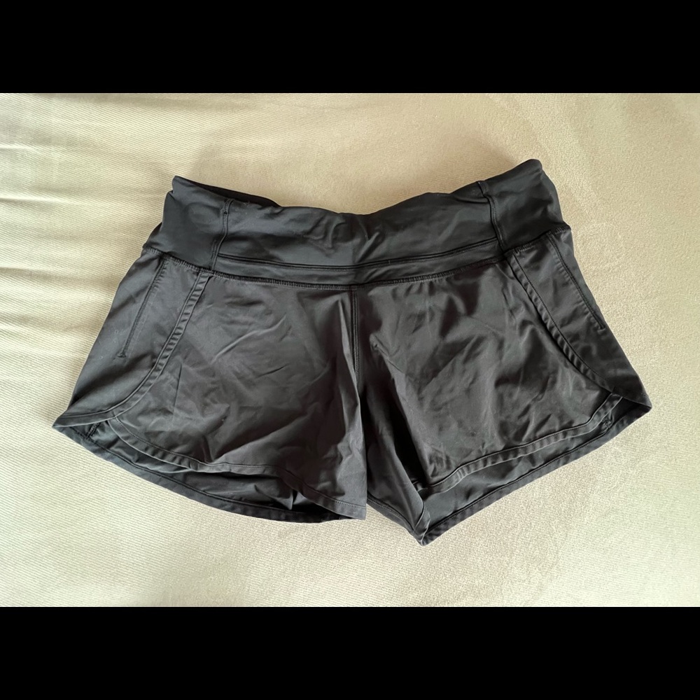 Worn Lululemon Black Shorts (size 6)